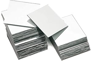 BRIGHT CREATIONS Square Mirror Mosaic Tiles, 50 Pack of Mini Mirrors for Wall Decor, Craft Projects, 7.6 cm