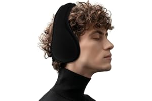 Quilax Navy Blue Behind-the-Head Ear Muffs for Winter, Adjustable Fleece Ear Muffs Women