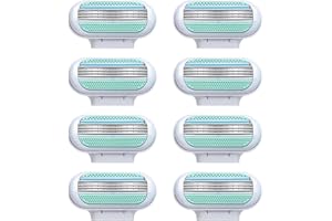 EIAIGKY 8 Lamette di Ricambio Premium per Rasoio da Donna, Venus Lamette Donnai a 3 Strati con Striscia Idratante Skin Cushion, Compatibili con Venus Extra Smooth, per una Rasatura Profonda e Duratura