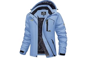 MAGCOMSEN Damskie kurtki wodoodporne zimowe ciepłe płaszcze outdoorowe turystyka kemping kurtki z kieszeniami na zamek błyskawiczny