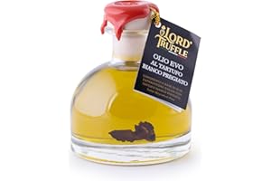 Lord Truffle | Huile d'olive extra vierge italienne à la truffe blanche 100 ml, huile de truffe de luxe à la truffe blanche, condiment pour tous les plats, haute qualité 100% italienne