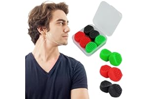 KINBOM 6szt. Przyrzad do Cwiczenia Linii Szczeki, 3 Poziomy Oporu Przyrzad do Cwiczenia Szczeki dla Mezczyzn i Kobiet dla Poczatkujacych Sredniozaawansowanych i Zaawansowanych Uzytkowników (3 Kolory)