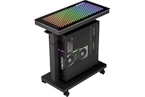 ‎EUREKA ERGONOMIC EUREKA ERGONOMIC Höhenverstellbarer Computer Tower Ständer, ATX-Gehäuse CPU Halter PC Ständer, unter Schreibtisch Drucker Cart mit Rollen und Maus Pad (LED)