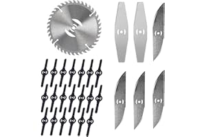 TUCSSARG Weed Wacker Replacement Blade Cordless Strimmer Blade Metal Blade,Garden Strimmer Spare Blade,Garden strimmer cordless Contains only 27 blades，for Garden Strimmers Accessories