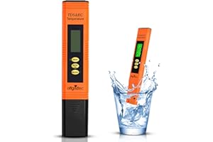Offgridtec TDS- und EC-Leitwertmessgerät für Trinkwasser und Aquarium, 4 Modi, Automatische Abschaltung, LED-Anzeige, Präziser und Zuverlässiger Wassertester