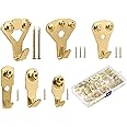 Hyber&Cara 150 Pcs Heavy Duty Picture Hooks Painting Hangers Photo Frame Wall Hanging Kit with Nails Support 10 - 100 lb