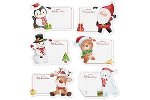 COCHIE 120 Stück Aufkleber Weihnachten Christmas Weihnachtsmann Geschenkaufkleber Beschreibbar Etiketten Selbstklebend Deko Marmelade Sticker Weihnachtssticker Weihnachtsaufkleber Klebeetiketten