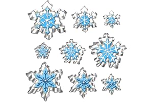 UKoosien snöflingor kakskärare set 9 stycken jul kakskärare snöflingor fondant kakskärare kakor syltkakor för barn och semest