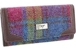 GLEN APPIN OF SCOTLAND Glen Appin Harris Tweed Ladies Bute Fold-Over Purse LB2000 (Colour46 Multi Tartan)