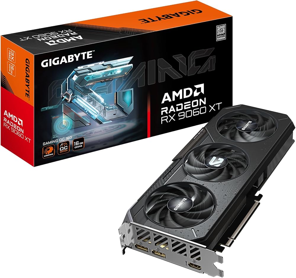 GIGABYTE VGA AMD 16GB GDDR6 RX9060XT GAMING OC GV-R9060XTGAMING OC-16GD 128BIT/2XDP/1XHDMI/3XFAN