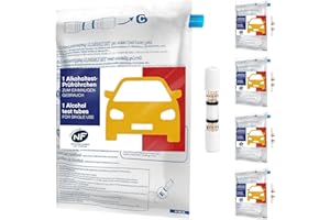 Alcootest jetable ACE avec certificat NF - 5 alcootests jetables pour la France - 5 tubes de test Alkotester avec ballons