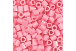 Vaessen Creative 5009-009 Bügelperlen, Rosa 1100 Stück, Steckperlen zum Basteln mit Kindern, DIY Gestalten von Schmuck, Deko, Verzierungen und weiteren Bastelideen