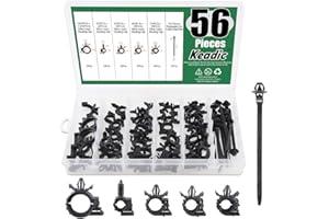 Keadic 56 Stück Auto-Kabelbaum Routing Clips Sortiment 6 verschiedene Größen Universal Kabelbaum Routing Clip Ersatzteile für Honda GM Mazda