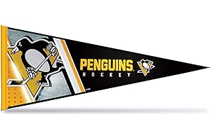 Rico Industries NHL Hockey Pittsburgh Penguins Primary 12" x 30" Felt Wall Décor Pennant - Great for Home/Bed Room/Man Cave Décor