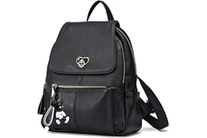 AINUOEY Donna Borse a Zaino Borsa a Zainetto Elegante Tracolla Zaini Firmate Marca Zainetti Antifurto PU pelle 73502 1 pz Nero