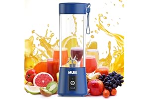 Mulli Tragbarer Mixer,Aufgerüstete Version Mini-Mixer für Frucht-Smoothies und Shakes, USB-aufladbarer Entsafter für Babynahrung, Fitnessstudio, Reisen und mehr