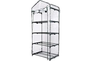 Faura - Invernadero Balcón | Varias Medidas Seleccionela | Invernadero para Hogar | 3 ESTANTES (128x69x49 cm.)