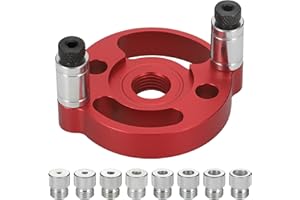 Zocipro Ayuda de Perforación para Carpintería, Buscador de Centros de Orificios con Casquillo de Broca de 3/4/5/6/7/8/9/10mm, Guía de Taladrado de Aluminio para Perforación de Vertical