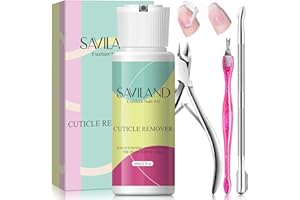‎SAVILAND Saviland 60ML Nagelhautentferner Flüssig: Profi Cuticle Remover Tools Set, Erweicht Nagelhaut, Entfernt tote Hautzellen, Hände Füße Nagelpflegeset mit Nagelhauttrimmer Nagelhautzange Nagelhautschieber