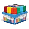 GIOTTO Turbo Maxi Super Washable Felt Tip Fibre Pens, Large Tip Nib 5mm, Schoolpack, 108 x Assorted Colours, Ideal for Children, Parties and Schools