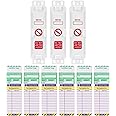 Teuena Ladder Tags Weatherproof Ladder Inspection Tags - 3 Holders and 6 Ladder Inspection Tag Inserts Fits All Ladder, Scaffold Types, Suitable for Indoor & Outdoor Use