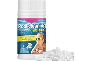 SUWEEI 100PCS Multifunctional Chlorine Tablets for Hot Tubs & Spas, Swimming Pools - Cleaning Tablets for Inflatable Spas & Pool Maintenance
