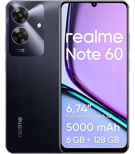 Androidタブレットアクセサリー realme Note 60 6GB/128GB realme Note 60 Smartphone Android, Móvil 4G Dual SIM