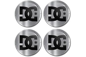 Biomar Labs® 4 x 55mm Autocollant 3D pour Cache-Moyeu, Enjoliveurs, Centre de Roue Caches DC Stickers A 8455