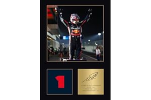GENERIC Max Verstapen Gift Signed A4 Print Display Unframed Formula 1 Gifts Digitally Reproduced Signature Gift For Formula 1 Fans Red Bull Formula 1 Team