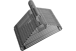 2FRIENDS Wieszaki na ubrania, czarne, 10 sztuk, z obrotowymi haczykami, czarne, tworzywo sztuczne, oszczędność miejsca, plastik, wyprodukowano w UE, trwały, 100% materiał pochodzący z recyklingu