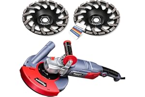 FANZTOOL FANZWORK Zestaw szlifierek do betonu 1750W/180mm, 7500 min-1 obr/min, w tym 2 szt. Tarcze diamentowe Premium 180 mm, osłona ssąca, uchwyt w kształcie litery L