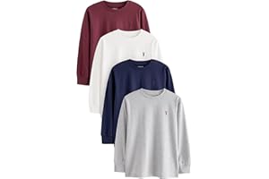 Next Garçon Lot de 4 t-Shirts Confortables à Manches Longues