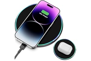 Cargador Inalámbrico, Wireless Charger Cargador iPhone Inalambrico para iPhone 15/14/13/12/11/8/Pro MAX/Mini/XR/X/Plus, Samsu