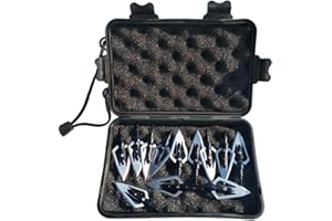 SHARROW 12pcs Pointe de Flèche 2 Lames 100Grains Têtes de Flèche à Lame avec Broadheads Box pour Flèches d'arbalète et de Carbone