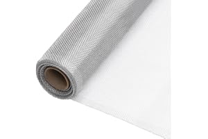 vidaXL Ecran en Treillis Moustiquaire Filet Clôture pour Animaux Barrière Cages à Oiseaux Clapier Porte Fenêtre Aluminium 80x500 cm Argenté