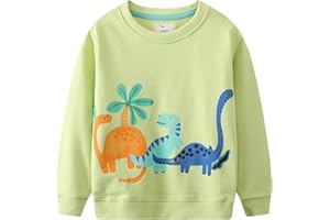 LANGUBABY Mädchen Sweatshirt für Kinder Weihnachten Cartoon Pullover Baumwolle Langarm Top Größe 92-122, 1-7 Jahre