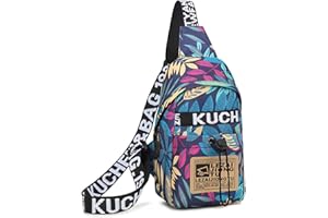 FANDARE Leichte Brusttasche Schultertasche Sporttasche Sling Crossbody Schulter Rucksäcke Umhängetasche Herren Damen Rucksack zum Wandern Radfahren Reisen Multipurpose Tagepacks Gürteltasche Blau