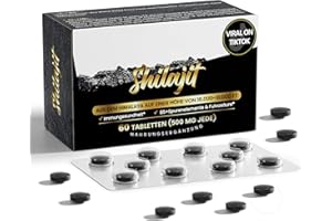 TAMRAN Shilajit Original Himalaya Bio Tabletten - 30.000 Mg Pure Shilajit Hochdosiert Tabletten, Praktischer als Harzform, für Männer und Frauen(60 Stücke)