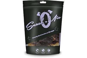 SNACKOMIO Crujientes Orejas de Conejo con Filete de Caballo - Snack masticable de Primera Calidad para Perros, 70g