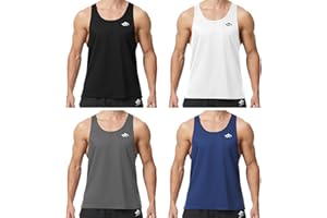 LORSPORTCH Camiseta sin Mangas para Hombre, para Entrenamiento atlético, de Secado rápido, con Espalda en Y, para Culturismo, Gimnasio, Chaleco Muscular