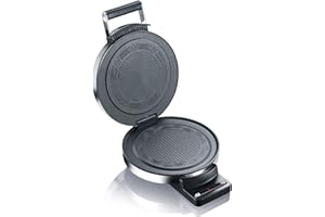 ‎GRAEF. GRAEF Waffeleisen Hörncheneisen HE80 Edelstahl fettreduziertes Waffelbacken dank hochwertiger Antihaftbeschichtung, Bedienfeld mit 6 Backstufeneinstellungen, Einfache Reinigung