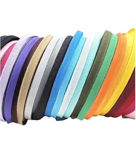 Nastro In Cotone Twill 1cm - 28 Iarde, 14 Colori, Per Fai Da Te, Cucito E Regali - Foto 8