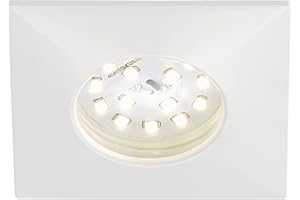 ‎BRILONER Briloner Leuchten LED Einbauleuchte, Einbauspot, LED Modul, 5 Watt, 400 Lumen, geringe Einbautiefe 3 cm, direkter Anschluss 230 V, beliebig erweiterbar, IP44, Aussenbereich geeignet, eckig, weiß 7235-016