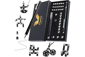 ELEGANCY QUALITY TO TRUST Elegancy Big Box Fidget Pen Magnetic Balls | Large Magnetic Pen Cool Gadgets Fidget Toy | Fidget Toys Gifts for Him Gifts for Her | Birthday Gifts for Women | Magnetic Building Blocks Large Black