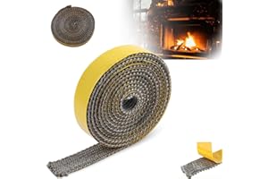 SITARCMIN Kamin Dichtband Selbstklebend (3m x 1cm), Feuerfestes Dichtungsband Selbstklebend, Kamin Dichtband für Ofenrohr, Dichtschnur für Kaminofen Kamintür