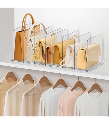 Divisori Regolabili Armadio 12 Divisori Acrilici Trasparenti Per Armadio - Organizer Regolabile, Per Vestiti, Libri, Cucina, 30x20.5 Cm Organizer Regolabile Scaffali Trasparente