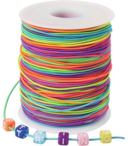 PH PandaHall Elastische Schmuckschnur - 7 Grüntöne 0,8mm 390 Yards