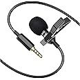Kanget 3.5mm Clip Collar Mic for YouTube, Collar Mike for Voice Recording, Lapel Mic Mobile, Pc, Laptop, Android Smartphones, DSLR Camera, mic kit for Phone Jack Earphone Type Mike for YouTube
