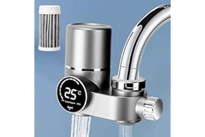 Lottsall Wasserfilter Wasserhahn mit Filter, Wasserhahn Wasserfilter Für Den Wasserhahn Trinkwasser-Filter für Zuhause Küche, Entfernt Chlor, Splitt, Schwermetalle und schlechten Geschmack