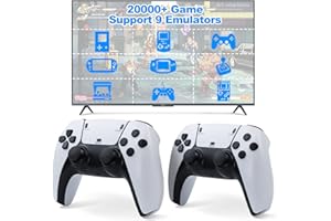 PartySticks 2.4G Wireless Retro Game Stick 20000+ Games, 4K HDMI Wireless Premium Controllers, Revisit Classic Games with Built-in 9 Emulators, Black, 65G